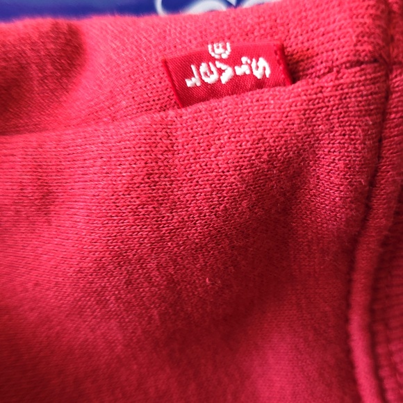 LEVIS BRAND SIGNATURE BOYS RED PULLOVER HOODIE SWEATSHIRT SIZE LARGE - Picture 11 of 11